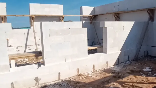 Расчёт несущей способности стены из газобетона